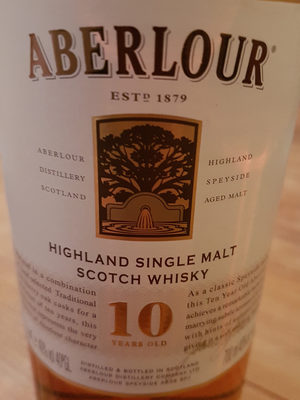 Aberlour Highland Single Malt Scotch Whisky 10 Years Old –  –